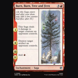 Burn Burn Tree and Fern - NM - Foil - EN