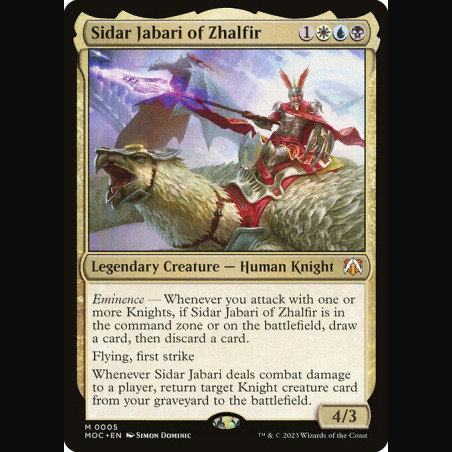 Sidar Jabari of Zhalfir - NM - No Foil - EN