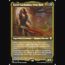 Jared Carthalion True Heir - NM - Etched Foil - EN