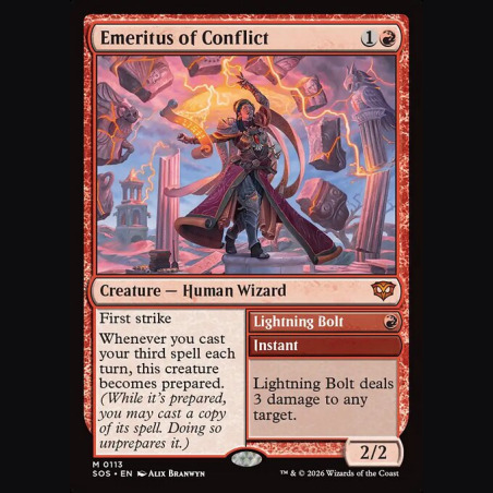 Emeritus of Conflict // Lightning Bolt - NM - No Foil - EN
