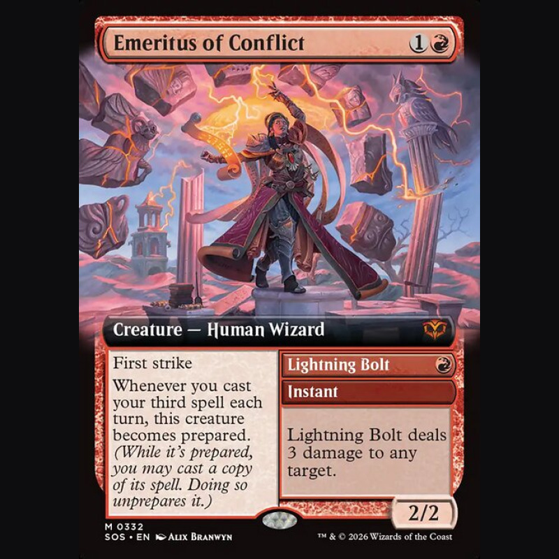 Emeritus of Conflict // Lightning Bolt - NM - Foil - EN