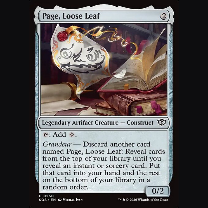 Page Loose Leaf - NM - No Foil - ES