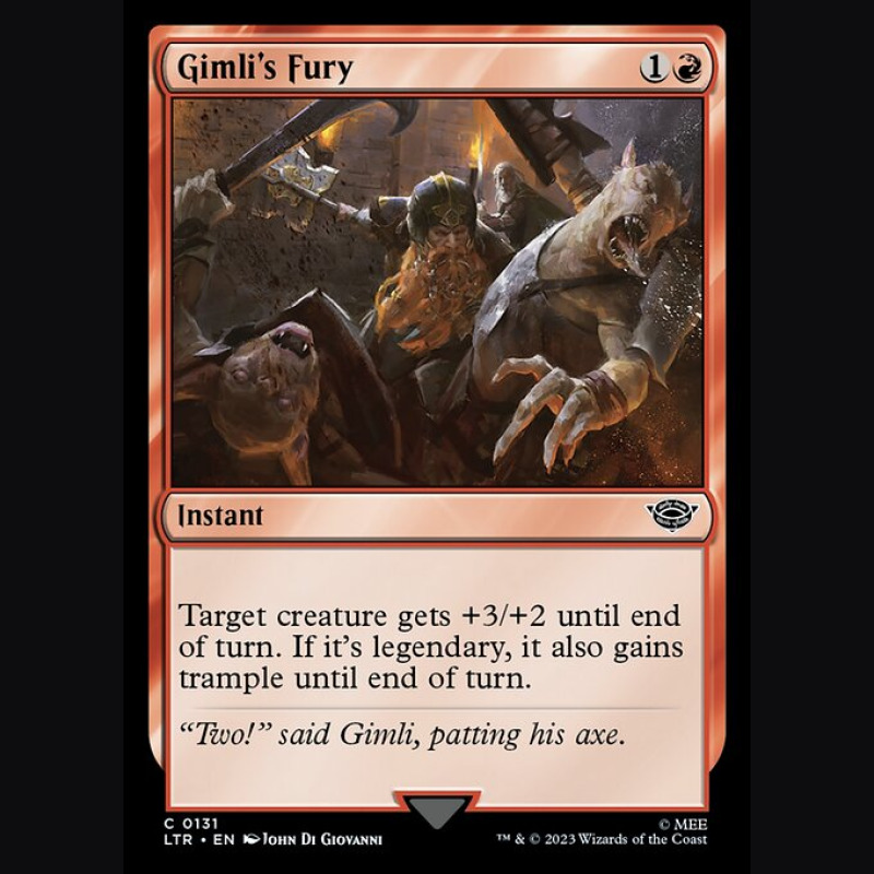 Gimli's Fury - NM - No Foil - EN