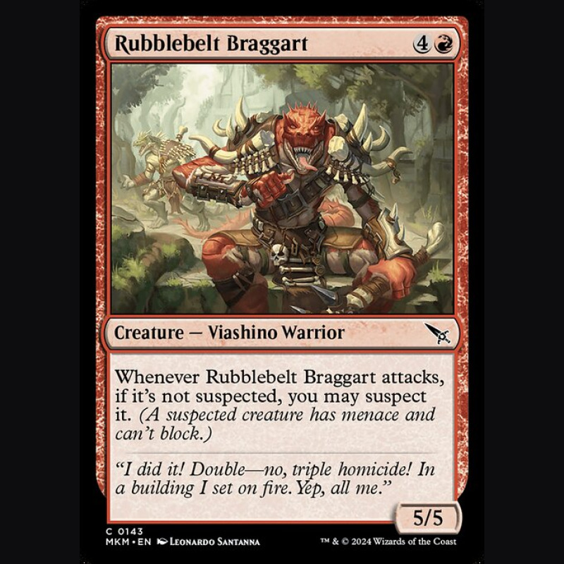 Rubblebelt Braggart - NM - No Foil - EN